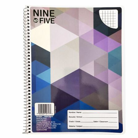 Cuaderno Profesional 90 Hj Cuadro Ch C Espiral Nine To Five image number 1