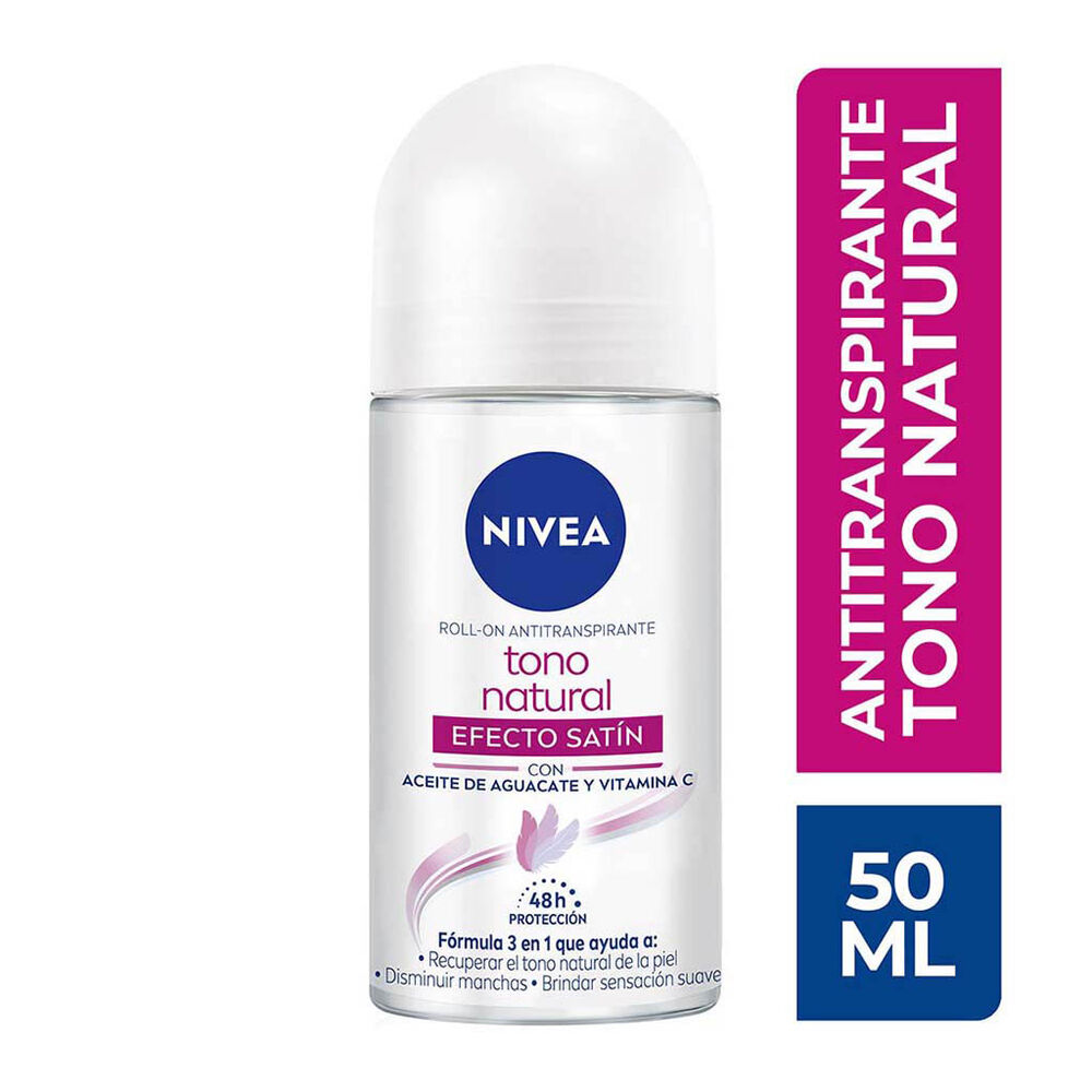 Desodorante Nivea Roll On Aclarado Efecto Satin de 50 ml image number 2