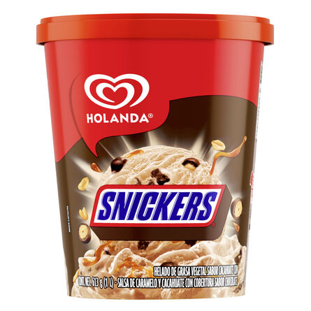 Helado Holanda Snickers Chocolate Y Cacahuate 1 L image number 1
