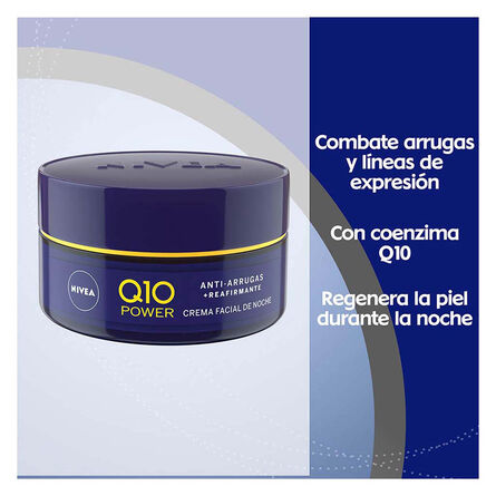 Crema Facial Reafirmante Antiarrugas Nivea Q10 de Noche 50 Ml image number 1