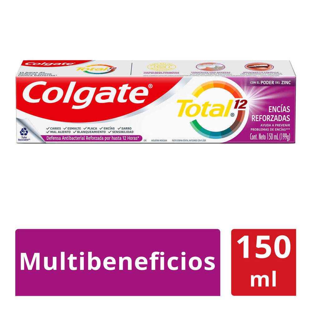 Pasta Dental Colgate Total 12 Encías Reforzadas 150 ml image number 1