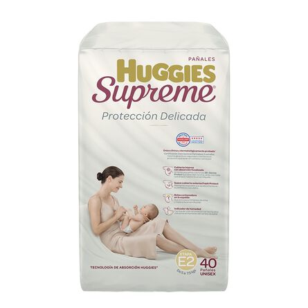 Pañal para Bebé Huggies Supreme Unisex, Etapa 2 con 40 Piezas image number 3