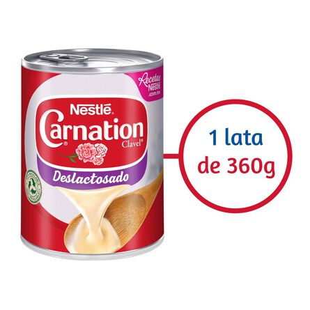 Leche Evaporada Nestlé Carnation Clavel Deslactosado 360g image number 2