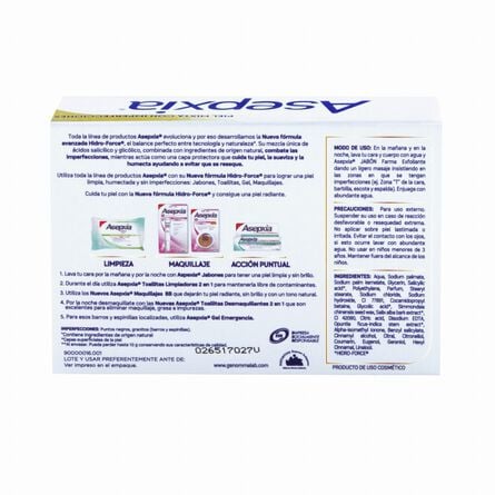 Jabón Facial Asepxia Exfoliante Extremo 100 g image number 3