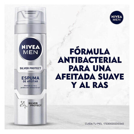 Espuma para Afeitar Nivea Men Silver Protect Antibacterial 200 ml image number 4