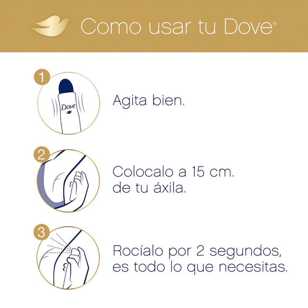 Desodorante en aerosol Dove Tono Uniforme Rosas para dama 150 ml image number 4