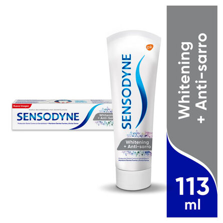 Crema dental Sensodyne whitening + antisarro 113g image number 1