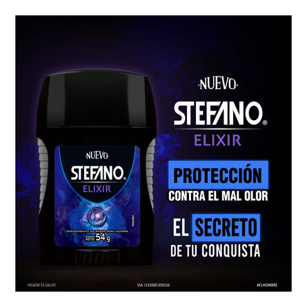 Desodorante Antitranspirante Stefano Elixir Stick 54 g image number 3