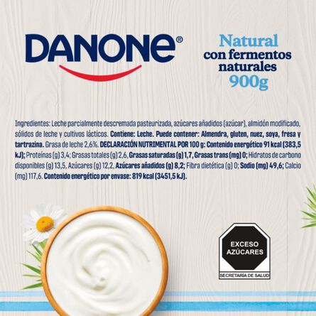 Yoghurt Danone Natural 900g image number 1