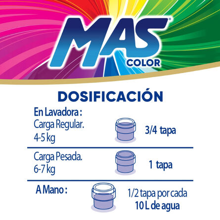 Detergente líquido Mas Color 830ml image number 4