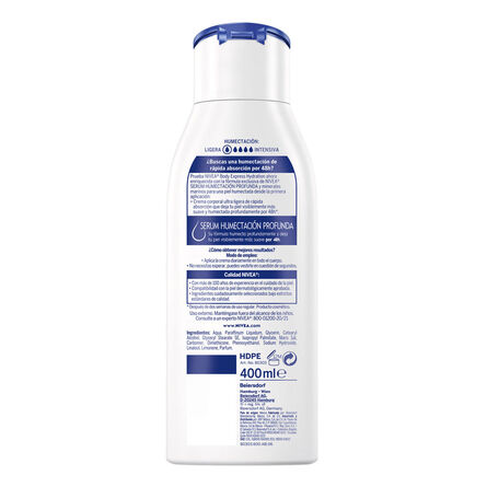 Crema Corporal Humectante Nivea Express Hydration Piel Normal 400 ml image number 3