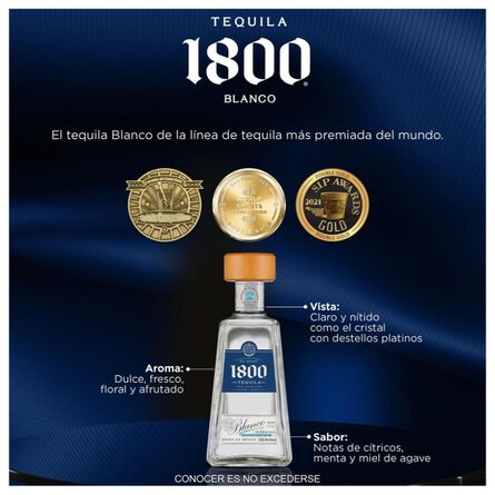 Tequila 1800 Blanco 700 ml image number 4
