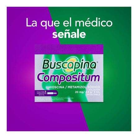 Solución Buscapina 20 mg 3 ampolletas de 1 ml image number 2