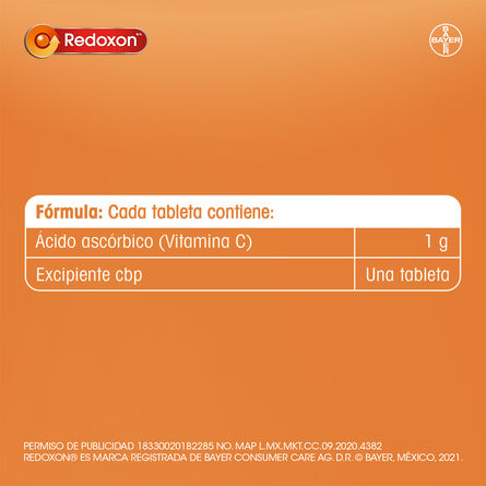 Vitamina C Redoxon Sabor Naranja 10 Tabletas Efervescentes image number 10