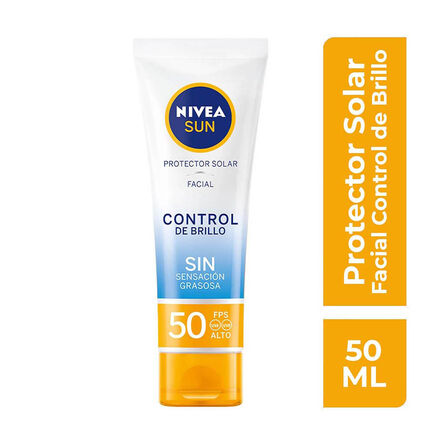 Protector Solar Facial Nivea Sun Control de Brillo FPS 50+ 50 ml image number 1
