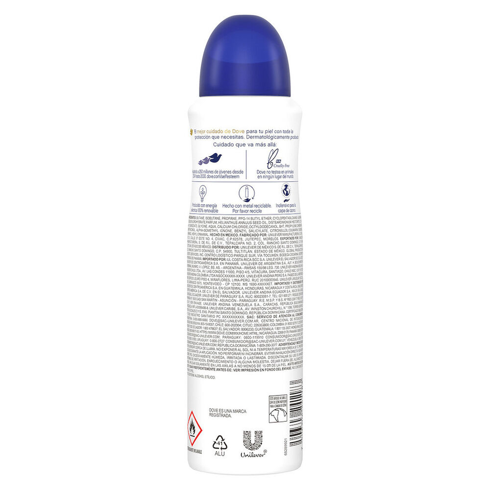 Desodorante en aerosol Dove Original para dama 150 ml image number 5