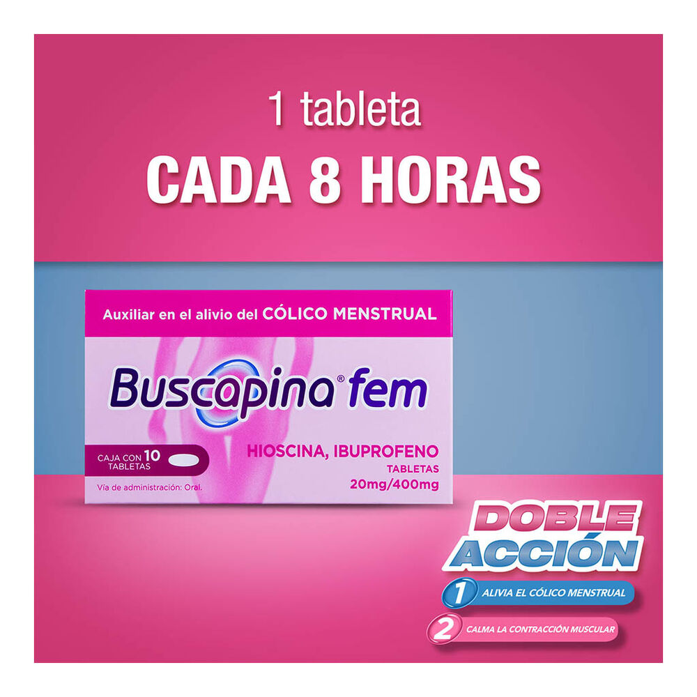 Buscapina Fem 400/20mg Tab 10 image number 3