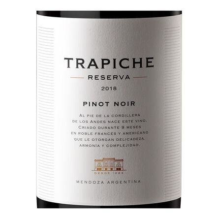 Vino Tinto Argentino Trapiche Reserva Roble Pinot Noir 750ml image number 2