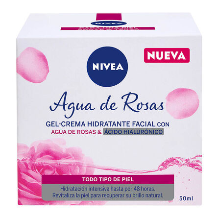 Gel Crema Hidratante Facial Nivea Agua De Rosas Ácido Hialurónico 50 ml image number 6