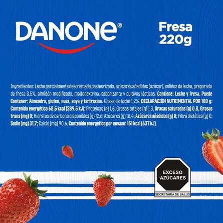 Yoghurt Danone Bebible con Fresa 220g image number 1