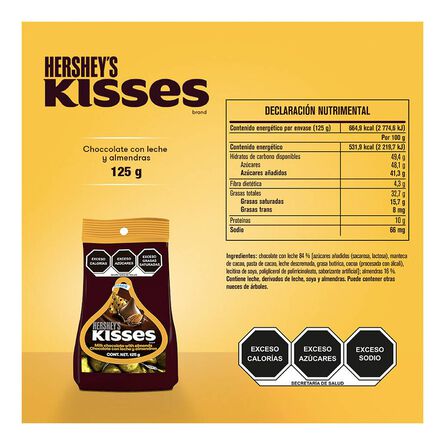 Chocolate Kisses Almendras 125 g image number 2