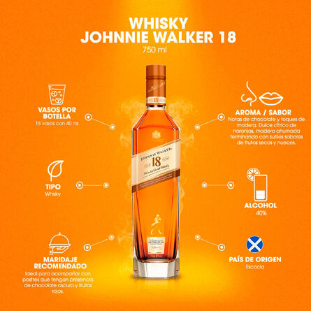 Whisky Johnnie Walker 18 Años 750 ml image number 2