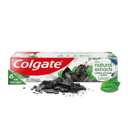 Pasta Dental Colgate Natural Extracts Carbón Activado y Menta 90 ml image number 2