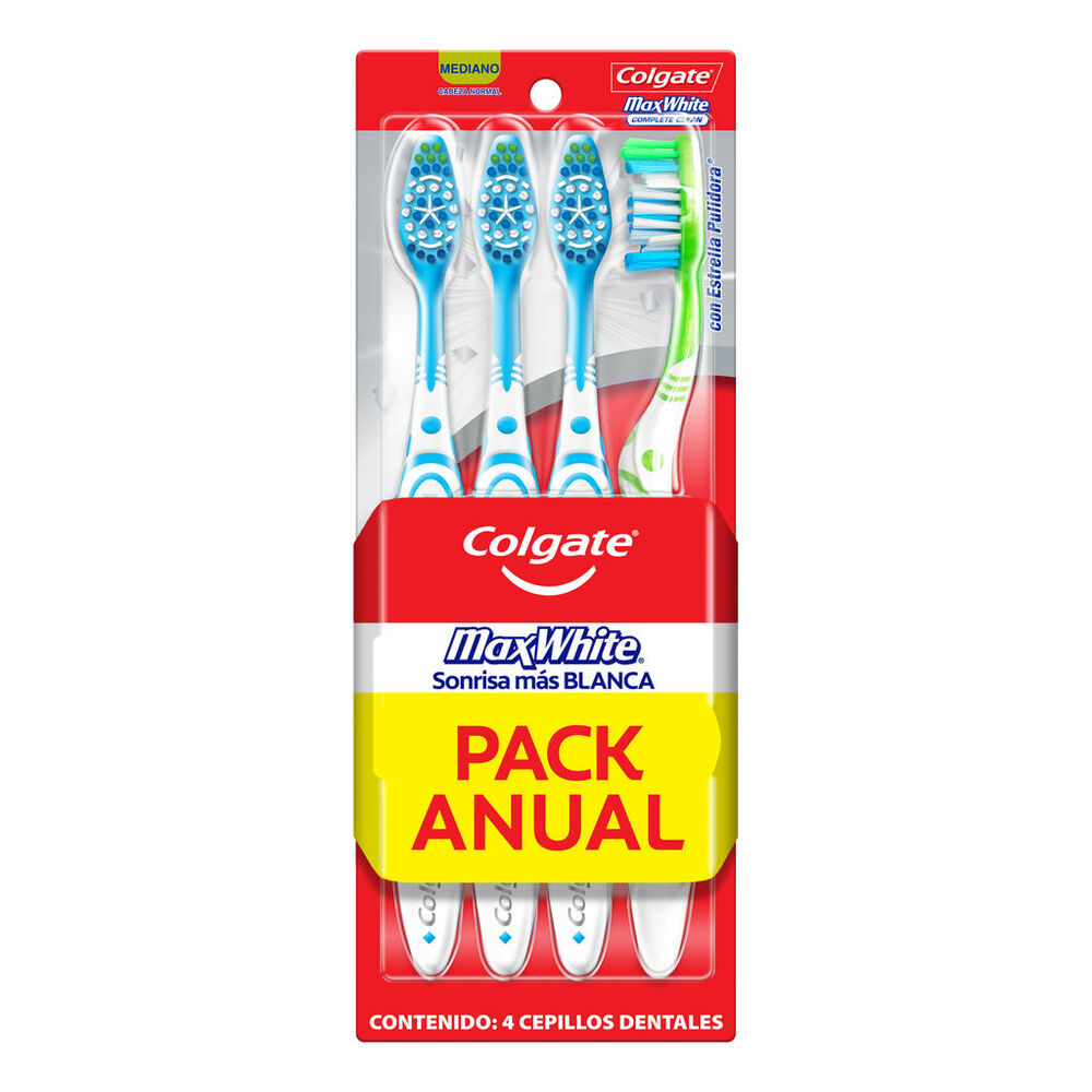 Cepillo Dental Colgate Max White 4 pzas image number 0