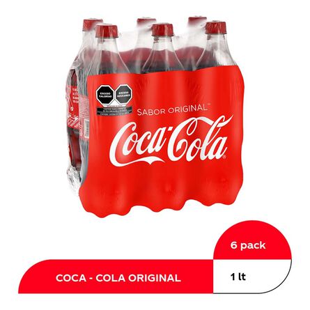Coca Cola Refresco 6 Pack 1 Lt image number 2