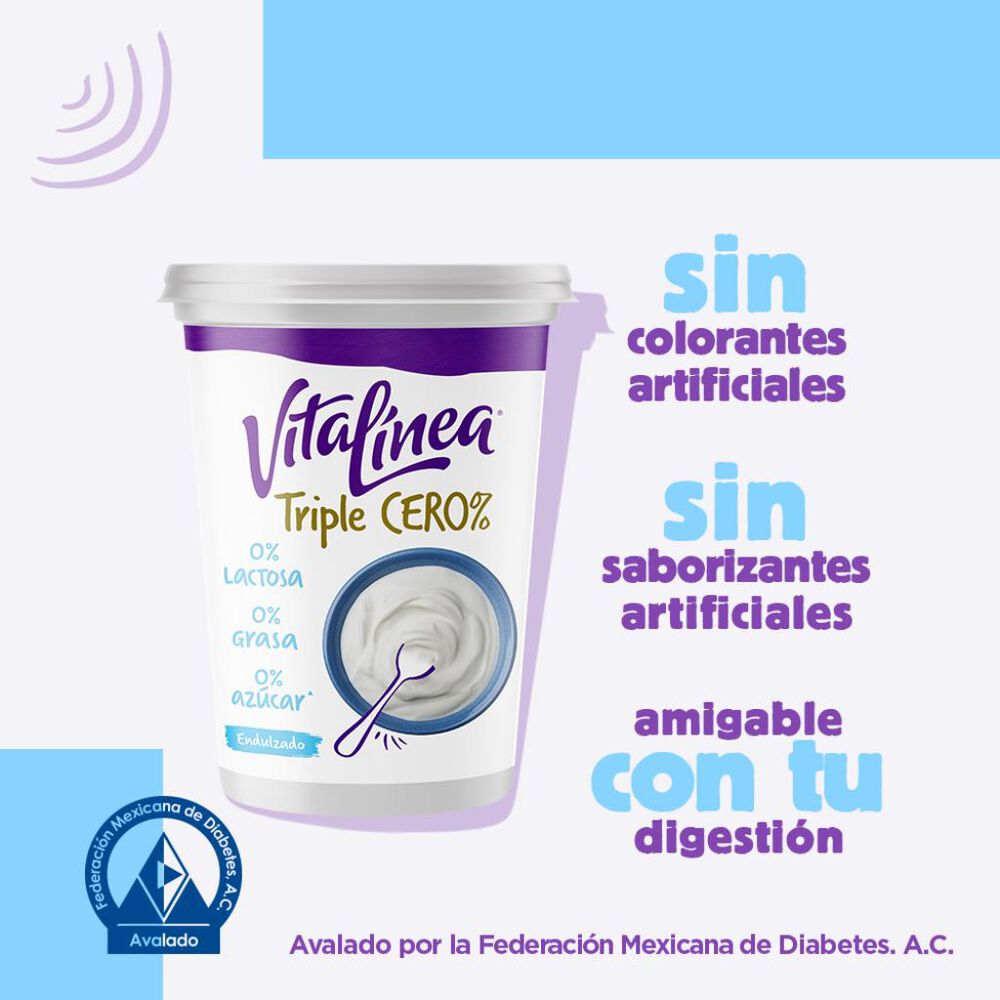 Yoghurt Vitalínea Natural Sin Azúcar Añadida 900g image number 3