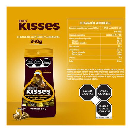 Chocolate Kisses Almendras 240 g image number 2
