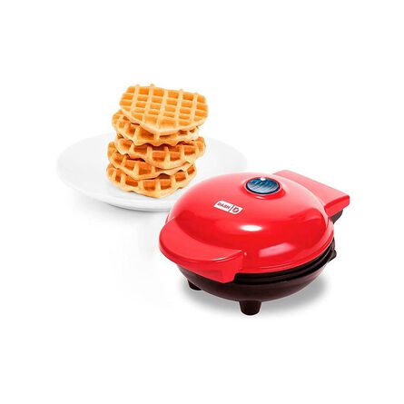 Mini Waffle Maker Rojo 10cm Dash image number 2