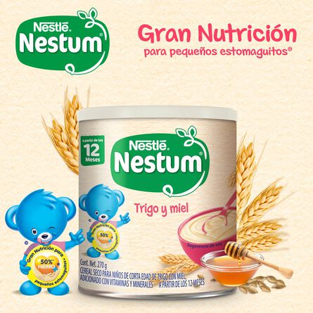 Cereal Infantil Nestlé Nestum Etapa 4 Trigo con Miel Lata 270g image number 6