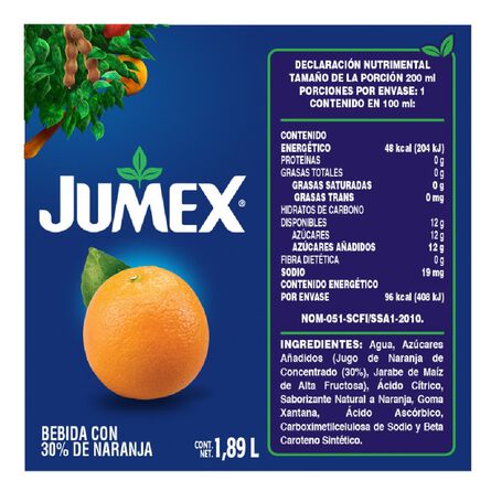 Bebida con Naranja Jumex 1.89 L image number 2
