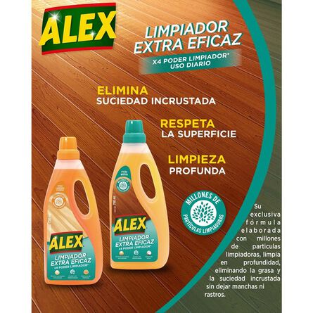 Alex Limpiador Extra Eficaz Laminados Naranja 750ml image number 3