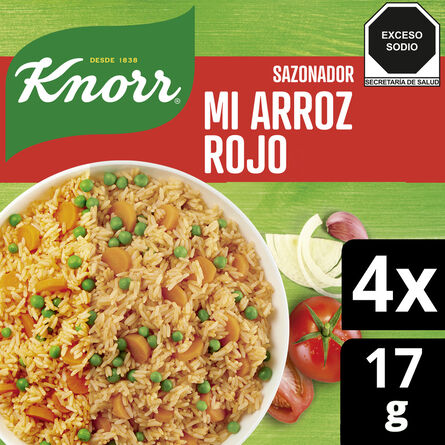 Sazonador Mi Arroz Rojo Knorr 4 Sobres de 17 g image number 1