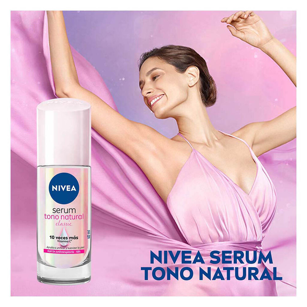 Nivea Desodorante Antitranspirante Serum Extra Aclarante Roll On, 40ml image number 3