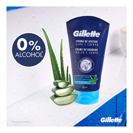 Gel para Afeitar Gillette con Aloe Vera para Cara y Cuerpo 150mL