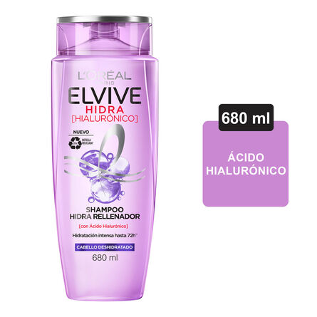 Shampoo L'Oréal Paris Elvive Hidra Rellenador 680 ml image number 2