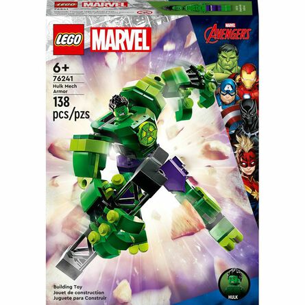 Lego Marvel 76241 Armadura Robótica De Hulk 138 Pzas image number 1
