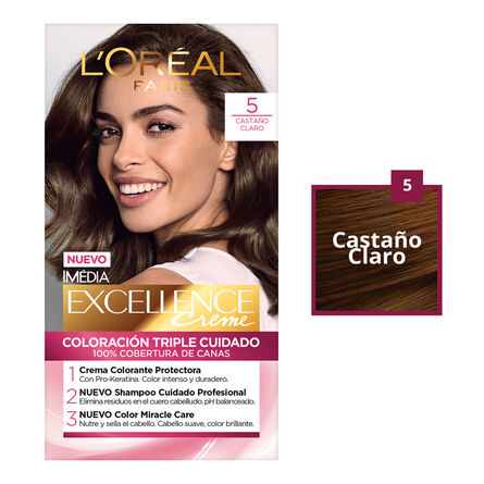 Tinte Imédia Excellence de L'Oréal Paris 5 Castaño Claro image number 2