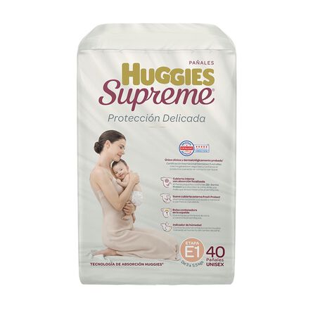 Pañal para Bebé Huggies Supreme Unisex, Etapa 1 con 40 Piezas. image number 3