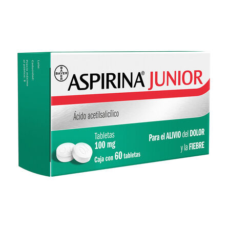 Aspirina Junior Alivio De Dolor De Cabeza y Fiebre 60 Tabletas image number 3