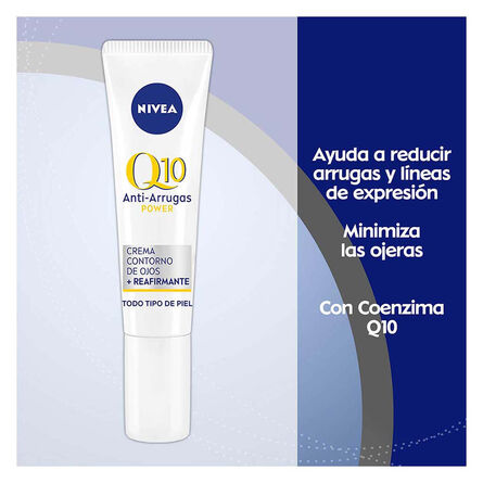 Crema Reafirmante Antiarrugas Para el Contorno De Ojos Nivea Q10 15 Ml image number 2