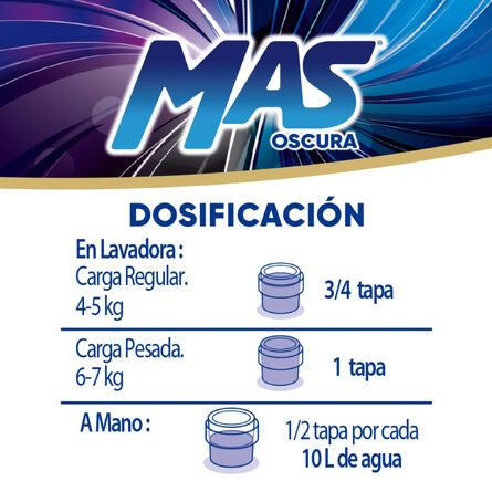 Detergente Líquido en Bolsa para Ropa Obscura MAS 4.65 L image number 4