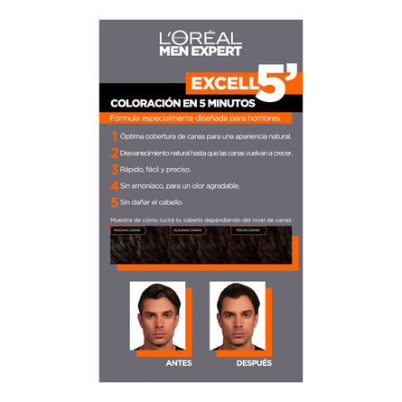 Tinte Excell 5 de L'Oréal Men Expert 3 Castaño Oscuro Natural image number 1