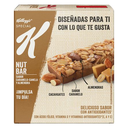 Barras Kellogg's Special K Nut Bar Caramelo-Canela y Almendra 5 pzas image number 3