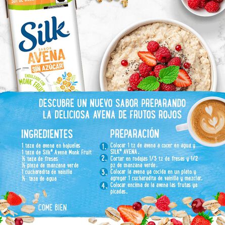 Silk Alimento Líquido de Avena sin Azúcar Sabor Monkfruit 946 ml image number 4