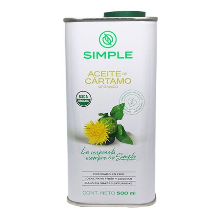 Aceite Simple Cartamo Organico 500 Ml image number 1