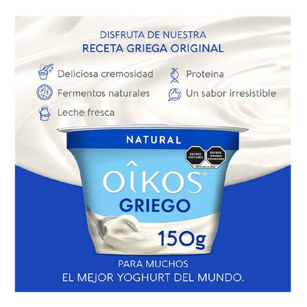 Yoghurt Griego Oikos Natural 150 g image number 2